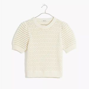 Madewell Crochet Sweater Tee XXS
